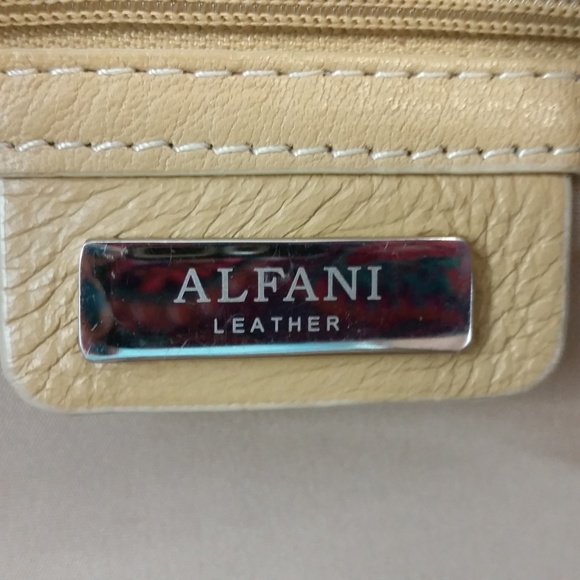 Alfani Tan Pebble Leather Shoulder Bag Hobo - Picture 7 of 7